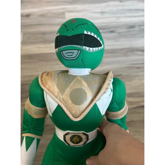 Vintage GREEN Mighty Morphin Power Rangers - Kid Dimension Hasbro 1994 Plush - Picture 4 of 5